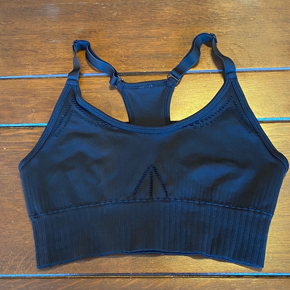 Velocity Black Racerback Sports Bra Size M/L